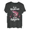 Angeln Coole Mädchen gehen Angeln Fischen Fischer T-Shirt