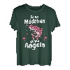 Angeln Coole Mädchen gehen Angeln Fischen Fischer T-Shirt