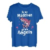 Angeln Coole Mädchen gehen Angeln Fischen Fischer T-Shirt