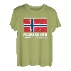 Norwegen Offiziell Abhängig Flagge Skandinavien Urlaub T-Shirt