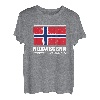 Norwegen Offiziell Abhängig Flagge Skandinavien Urlaub T-Shirt
