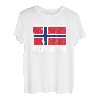 Norwegen Offiziell Abhängig Flagge Skandinavien Urlaub T-Shirt