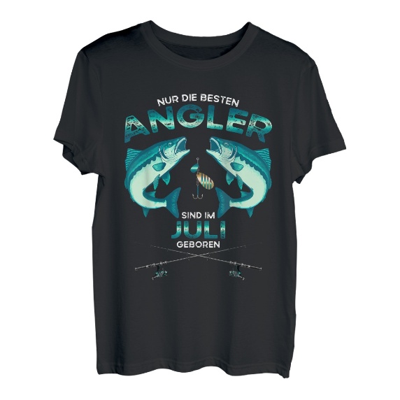 Die Besten Angler sind im Juli geboren Angler Geburtstags T-Shirt