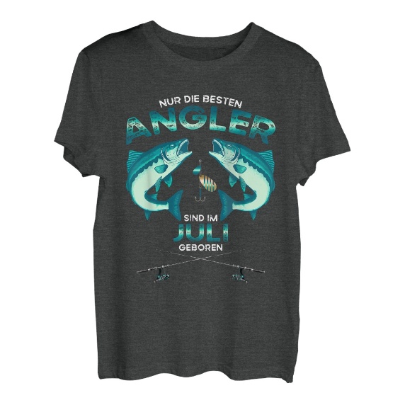 Die Besten Angler sind im Juli geboren Angler Geburtstags T-Shirt