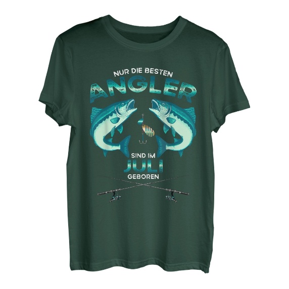 Die Besten Angler sind im Juli geboren Angler Geburtstags T-Shirt