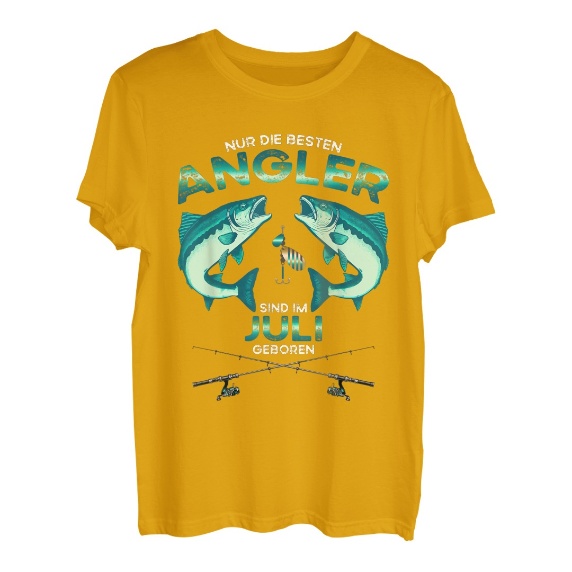 Die Besten Angler sind im Juli geboren Angler Geburtstags T-Shirt