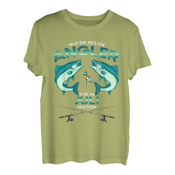 Die Besten Angler sind im Juli geboren Angler Geburtstags T-Shirt