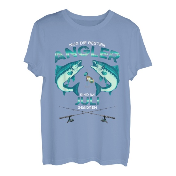 Die Besten Angler sind im Juli geboren Angler Geburtstags T-Shirt
