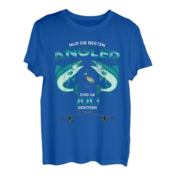 Die Besten Angler sind im Juli geboren Angler Geburtstags T-Shirt