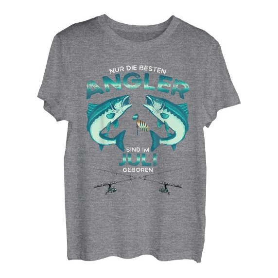 Die Besten Angler sind im Juli geboren Angler Geburtstags T-Shirt