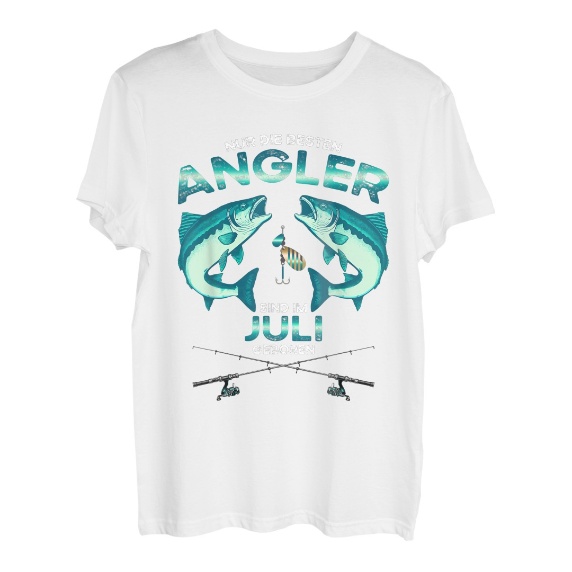 Die Besten Angler sind im Juli geboren Angler Geburtstags T-Shirt