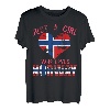 Geschenk für Damen Norwegen Norwegische Flagge Norwegen T-Shirt
