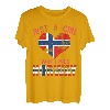 Geschenk für Damen Norwegen Norwegische Flagge Norwegen T-Shirt