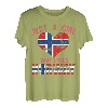 Geschenk für Damen Norwegen Norwegische Flagge Norwegen T-Shirt