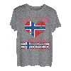 Geschenk für Damen Norwegen Norwegische Flagge Norwegen T-Shirt