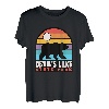 Devils Lake State Park Wisconsin Bär im Retro-Stil bei Sonnenuntergang T-Shirt