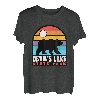 Devils Lake State Park Wisconsin Bär im Retro-Stil bei Sonnenuntergang T-Shirt