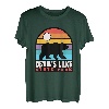 Devils Lake State Park Wisconsin Bär im Retro-Stil bei Sonnenuntergang T-Shirt