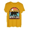 Devils Lake State Park Wisconsin Bär im Retro-Stil bei Sonnenuntergang T-Shirt