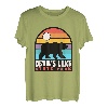 Devils Lake State Park Wisconsin Bär im Retro-Stil bei Sonnenuntergang T-Shirt