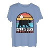 Devils Lake State Park Wisconsin Bär im Retro-Stil bei Sonnenuntergang T-Shirt