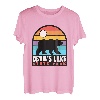 Devils Lake State Park Wisconsin Bär im Retro-Stil bei Sonnenuntergang T-Shirt