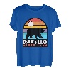 Devils Lake State Park Wisconsin Bär im Retro-Stil bei Sonnenuntergang T-Shirt