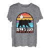 Devils Lake State Park Wisconsin Bär im Retro-Stil bei Sonnenuntergang T-Shirt
