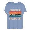 Retro I Hate Pulling Out Bootsliebhaber Lustiges Bootfahren Outfit T-Shirt