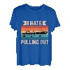 Retro I Hate Pulling Out Bootsliebhaber Lustiges Bootfahren Outfit T-Shirt