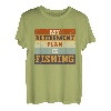 Mein Altersvorsorgeplan ist Angeln Lustige Fischer im Ruhestand Retro T-Shirt