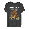 Herren Angeln und Bier Angler Sprüche T-Shirt