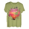 Imperial Beach, Kalifornien, Palmen, Rosa Lichter, Sonnenuntergang, Vintage-Stil T-Shirt