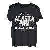 Alaska The Last Frontier EST 1959 Grizzly Bär Berge T-Shirt