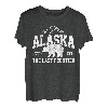 Alaska The Last Frontier EST 1959 Grizzly Bär Berge T-Shirt