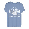 Alaska The Last Frontier EST 1959 Grizzly Bär Berge T-Shirt