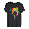 Shark Lover Shark Tie Dye Y2K Ästhetisches Retro Groovy Angeln T-Shirt