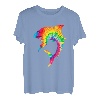 Shark Lover Shark Tie Dye Y2K Ästhetisches Retro Groovy Angeln T-Shirt