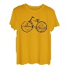 Retro Fahrrad mit Kompass und Bergen - Radfahren T-Shirt