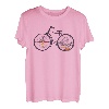 Retro Fahrrad mit Kompass und Bergen - Radfahren T-Shirt