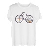 Retro Fahrrad mit Kompass und Bergen - Radfahren T-Shirt