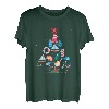 Ozean Weihnachtsbaum Merry Xmas Angeln Fischmann T-Shirt