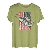 Amerikanische Flagge Fisch, Angeln USA Cool Vintage Flagge Retro T-Shirt
