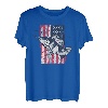 Amerikanische Flagge Fisch, Angeln USA Cool Vintage Flagge Retro T-Shirt