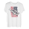 Amerikanische Flagge Fisch, Angeln USA Cool Vintage Flagge Retro T-Shirt