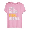 Eat Sleep Fish Repeat Retro Vintage Funny Fisherman Angeln T-Shirt