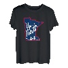 Vintage Minnesota Landschaft Innenstaat Karte T-Shirt