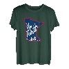 Vintage Minnesota Landschaft Innenstaat Karte T-Shirt