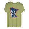 Vintage Minnesota Landschaft Innenstaat Karte T-Shirt
