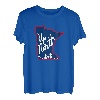 Vintage Minnesota Landschaft Innenstaat Karte T-Shirt